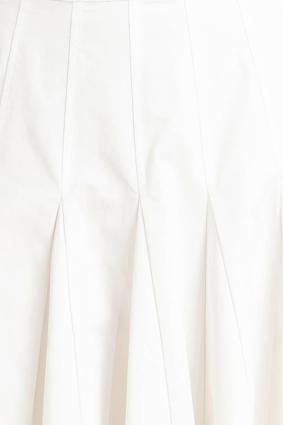 PALE FRAME WHITE WOVEN CIRCLE SKIRT - Glamourous Grace