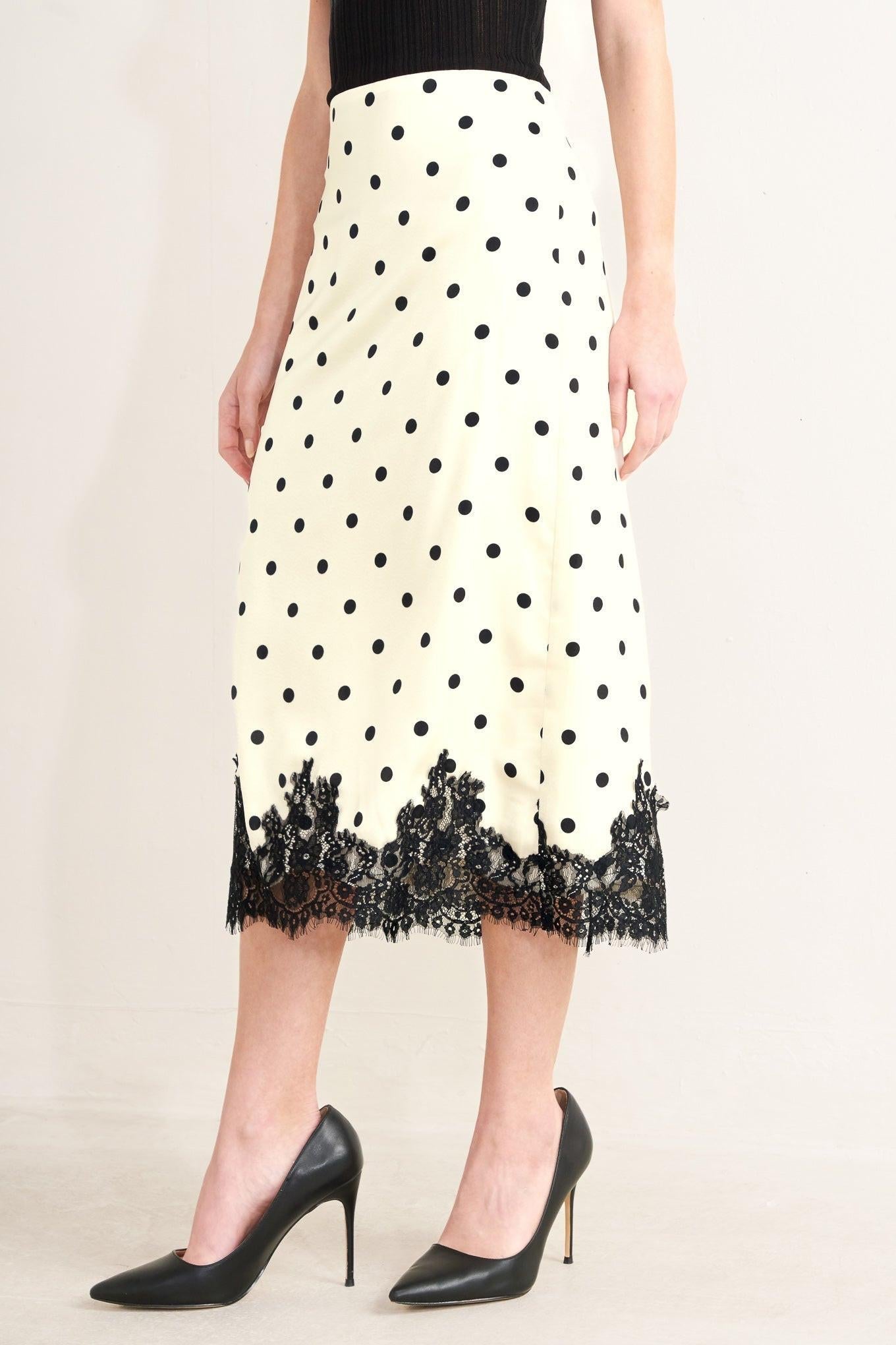 PARIS POLKA WOVEN MIDI PENCIL SKIRT - Glamourous Grace
