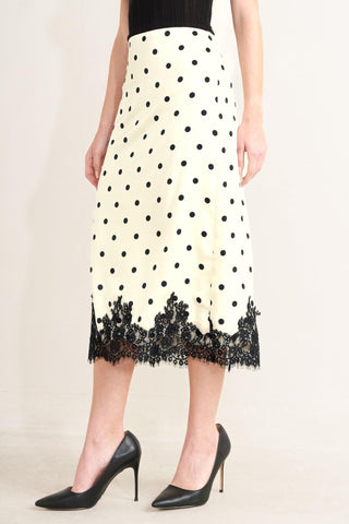 PARIS POLKA WOVEN MIDI PENCIL SKIRT - Glamourous Grace