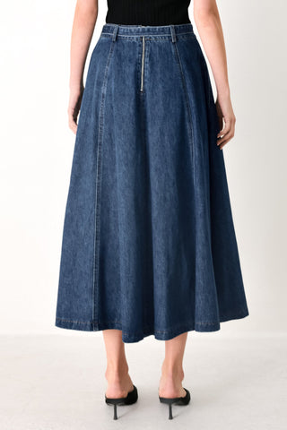 SWEET TALKER DENIM CIRCLE MIDI SKIRT - Glamourous Grace