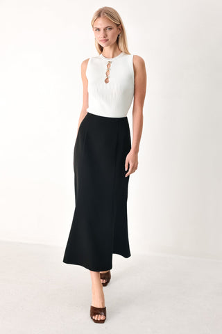 EVERYDAY PERFECTION WOVEN MIDI SKIRT - Glamourous Grace