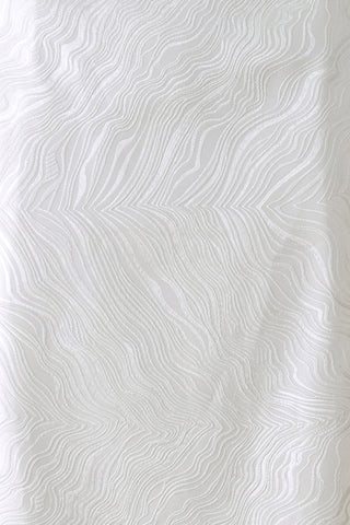 IVORY TEXTURE WHITE WOVEN PENCIL SKIRT