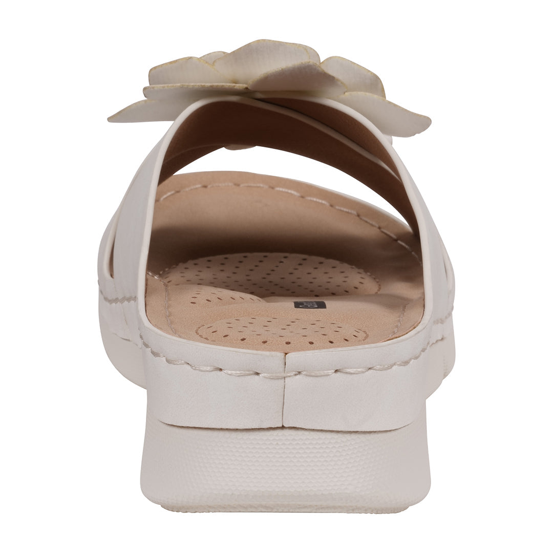 Women's Claire White Cushioned Footbed Sandals - Glamourous Grace