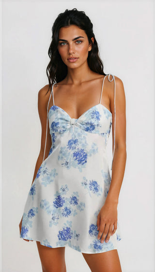 Adira Mini Dress – Blue - Glamourous Grace