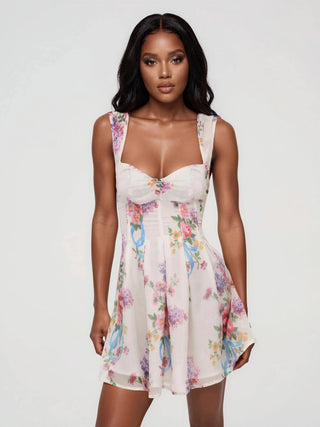 August Mini Dress – White (Final Sale) - Glamourous Grace
