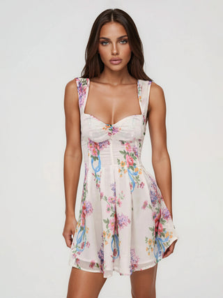 August Mini Dress – White (Final Sale) - Glamourous Grace