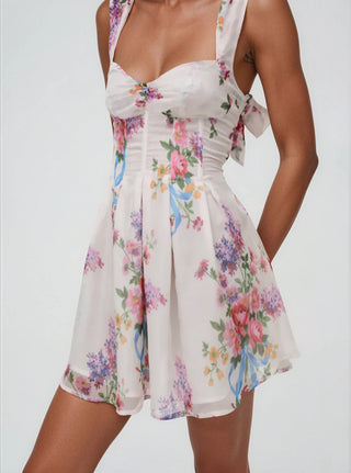 August Mini Dress – White (Final Sale) - Glamourous Grace