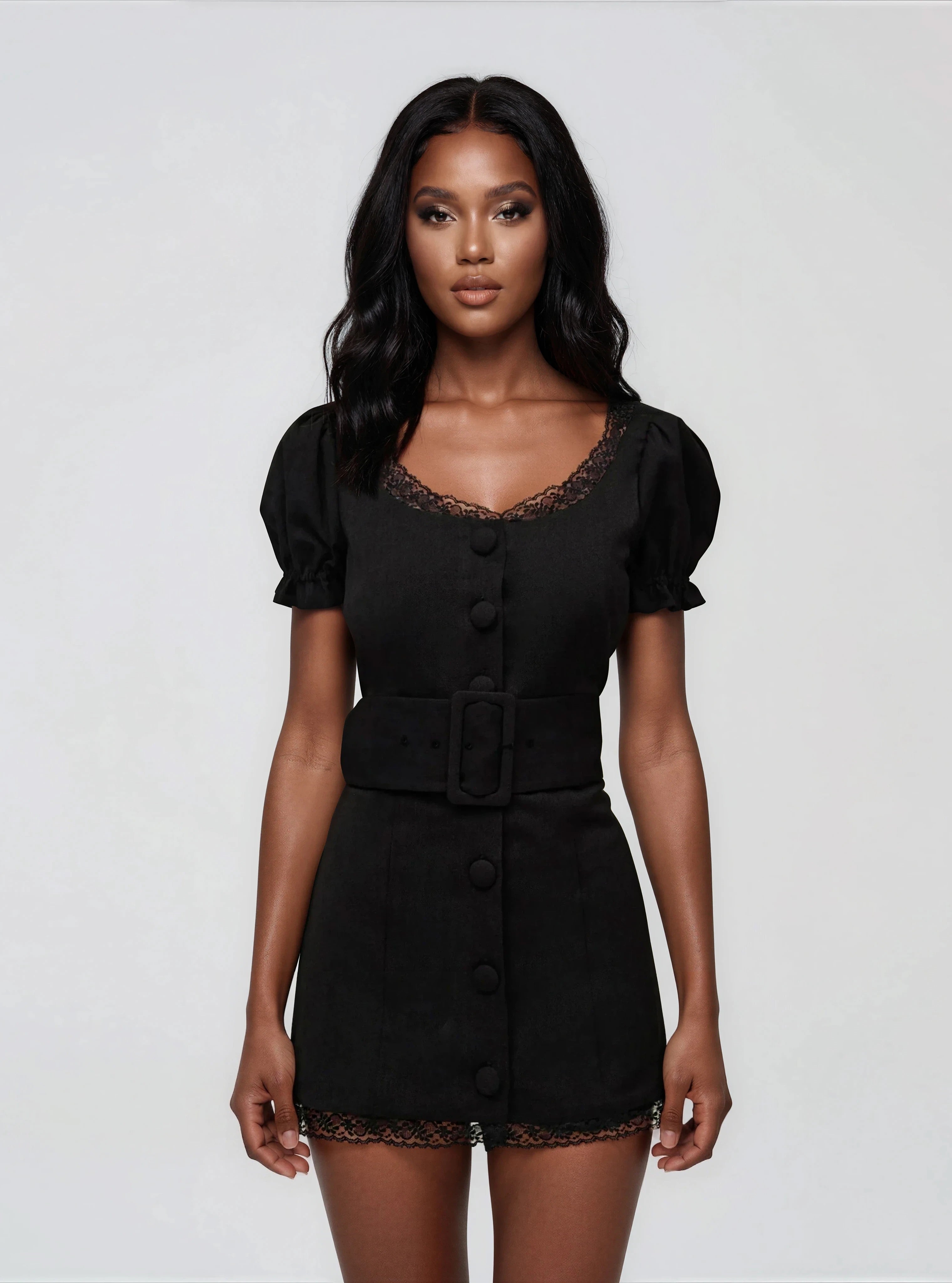 Shawna Mini Dress – Black (Final Sale) - Glamourous Grace