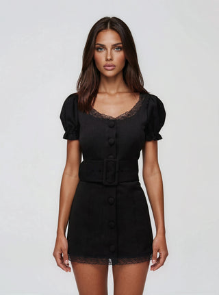 Shawna Mini Dress – Black (Final Sale) - Glamourous Grace