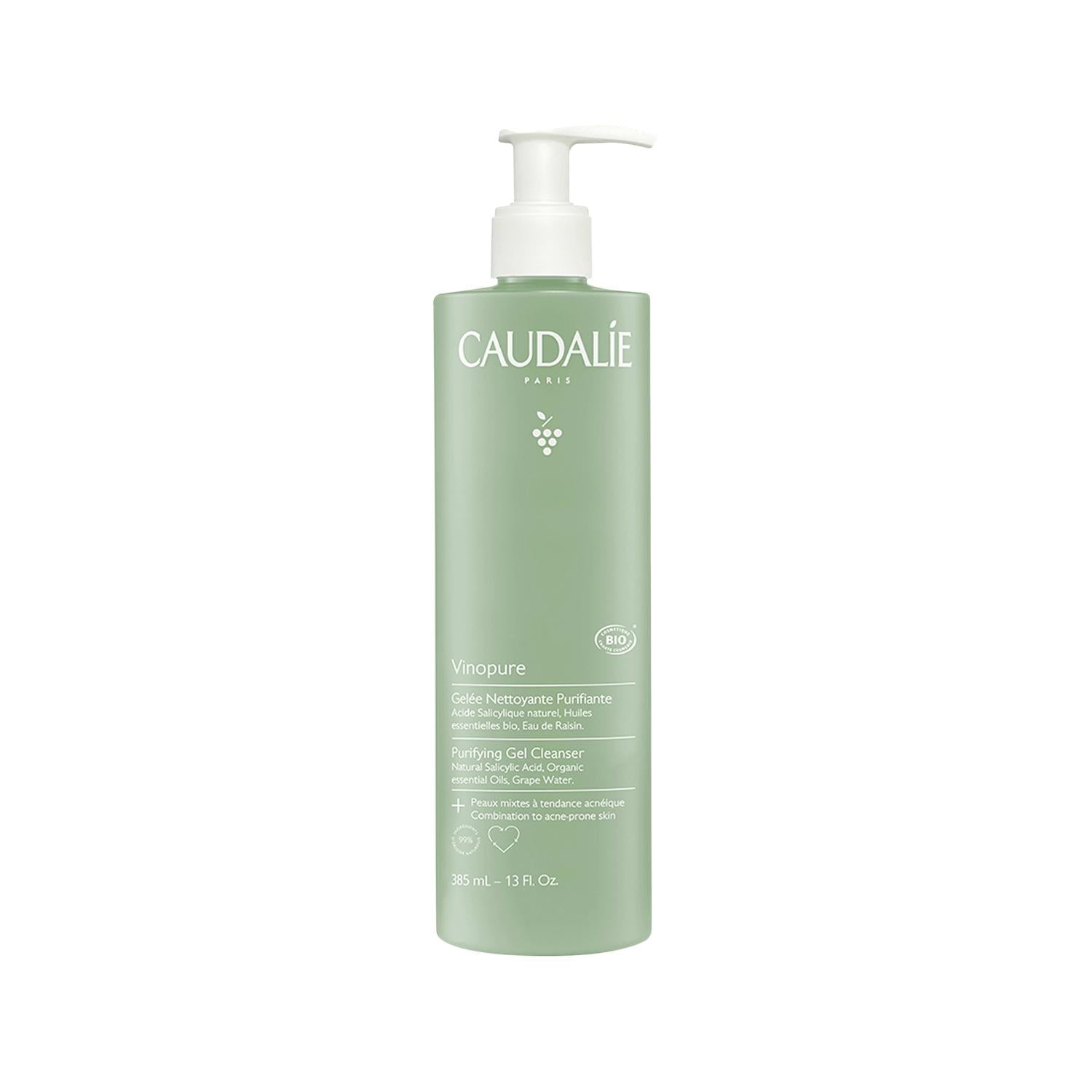 Caudalie Vinopure Cleansing Gel 385ml - Gentle, Purifying Facial Cleanser for All Skin Types - Glamourous Grace