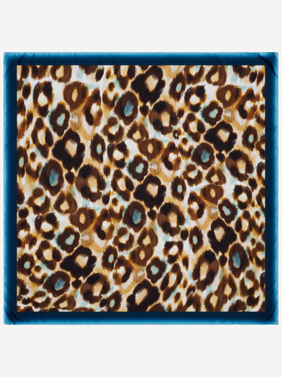 Bruna (blue)- Soft and lightweight Italian foulard from pure silk - Glamourous Grace