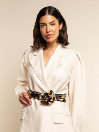 Bruna (blue)- Soft and lightweight Italian foulard from pure silk - Glamourous Grace