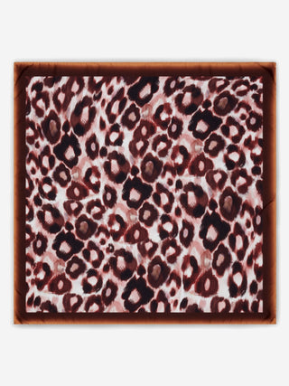 Bruna (brown/orange)- Soft and lightweight Italian foulard from pure silk - Glamourous Grace
