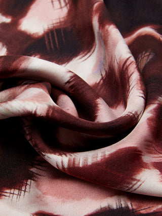 Bruna (brown/orange)- Soft and lightweight Italian foulard from pure silk - Glamourous Grace