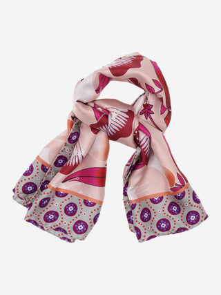 Bruna (pink)- Soft and lightweight Italian foulard from pure silk - Glamourous Grace