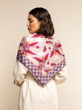 Bruna (pink)- Soft and lightweight Italian foulard from pure silk - Glamourous Grace