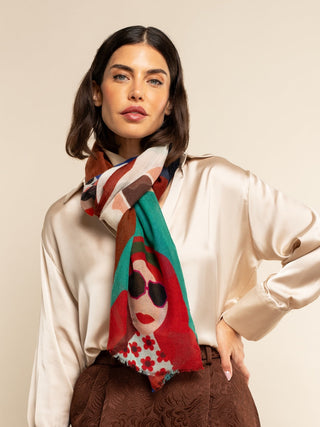 Evelina - Soft and lightweight Italian scarf from premium wool - Glamourous Grace