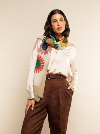 Evelina (yellow) - Soft and lightweight Italian scarf from premium wool - Glamourous Grace