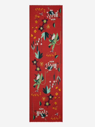 Evelina (red) - Soft and lightweight Italian scarf from premium wool - Glamourous Grace