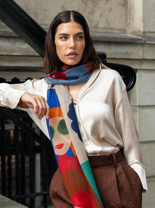 Evelina - Soft and lightweight Italian scarf from premium wool - Glamourous Grace