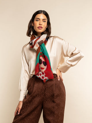 Evelina - Soft and lightweight Italian scarf from premium wool - Glamourous Grace