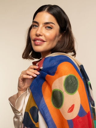 Evelina - Soft and lightweight Italian scarf from premium wool - Glamourous Grace