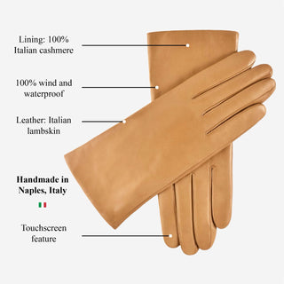 Isabella (vac) - Italian lambskin leather gloves with cashmere lining - Glamourous Grace