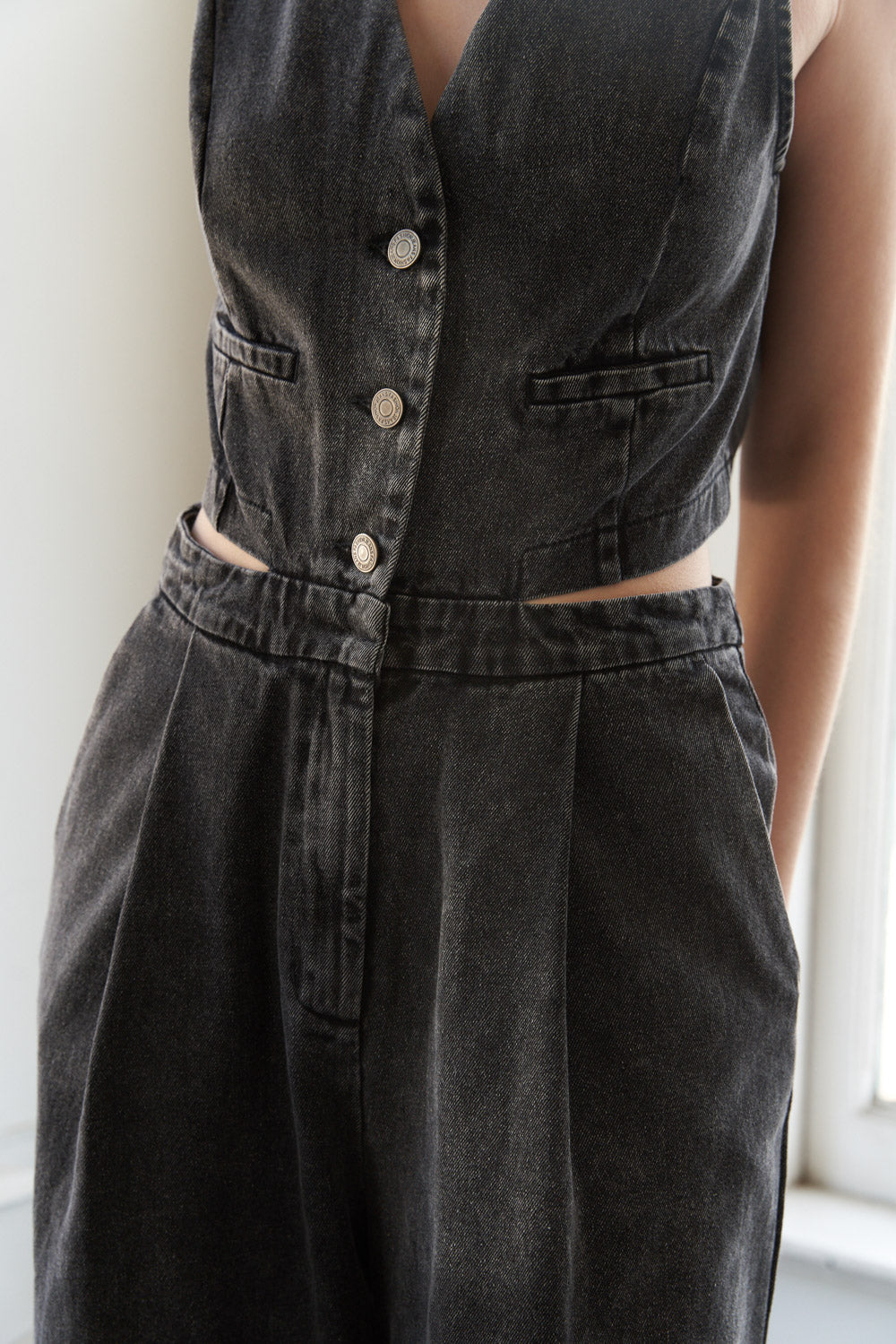 RAIN OR SHINE DENIM JUMPSUIT - By Baano