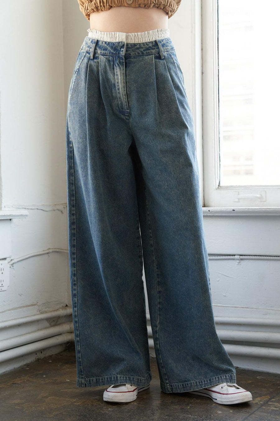 SOMEWHERE UP ABOVE DENIM PANTS - Glamourous Grace