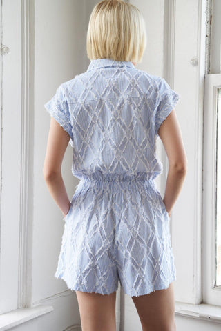 LOST IN THOUGHT WOVEN ROMPER - Glamourous Grace