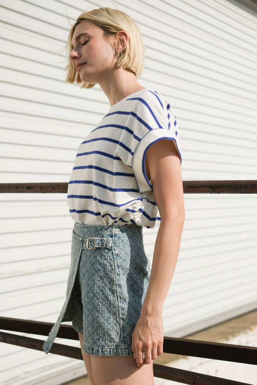 NO ONE PRETTIER DENIM SKORT - Glamourous Grace