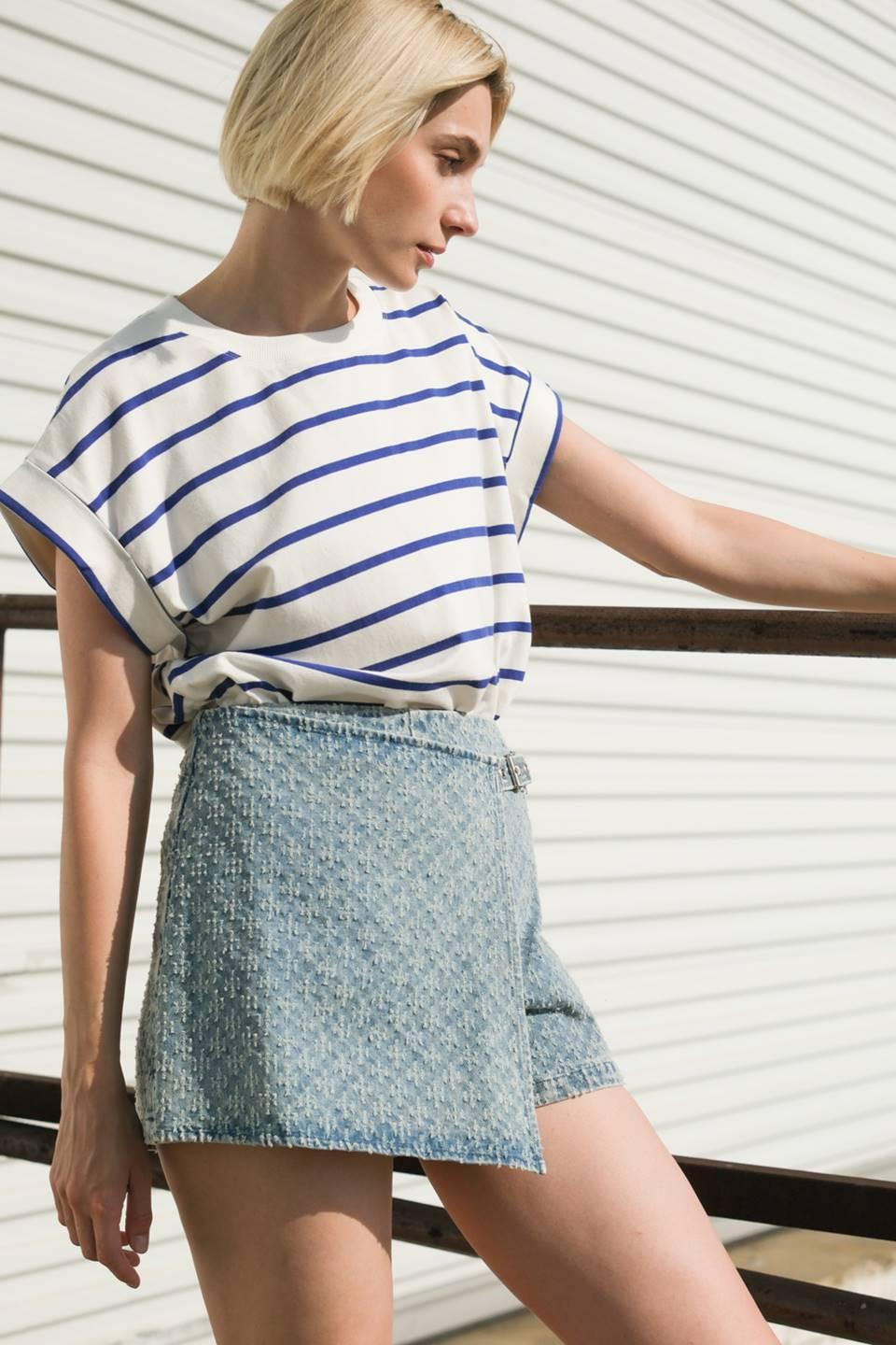 NO ONE PRETTIER DENIM SKORT - Glamourous Grace