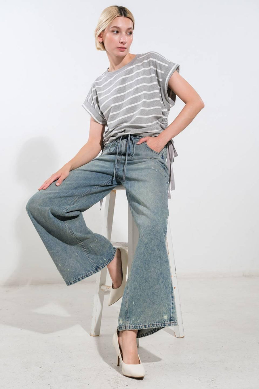 INSPIRING ALLURE DENIM PANTS - Glamourous Grace