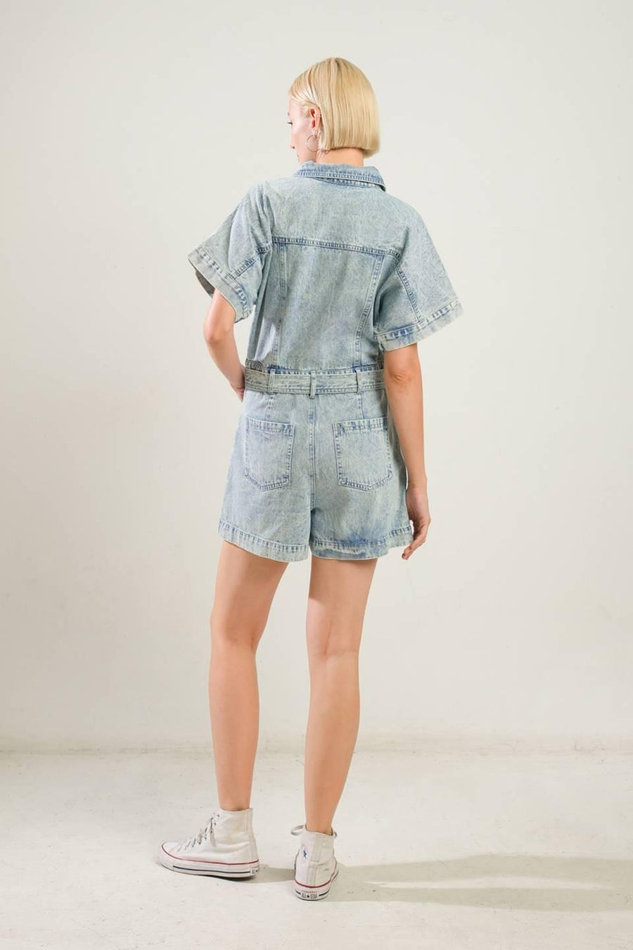 COUNTRYSIDE CHARM DENIM ROMPER - Glamourous Grace