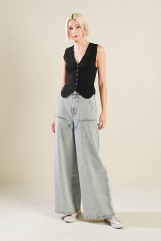 IF I KNOW ME DENIM PANTS - Glamourous Grace