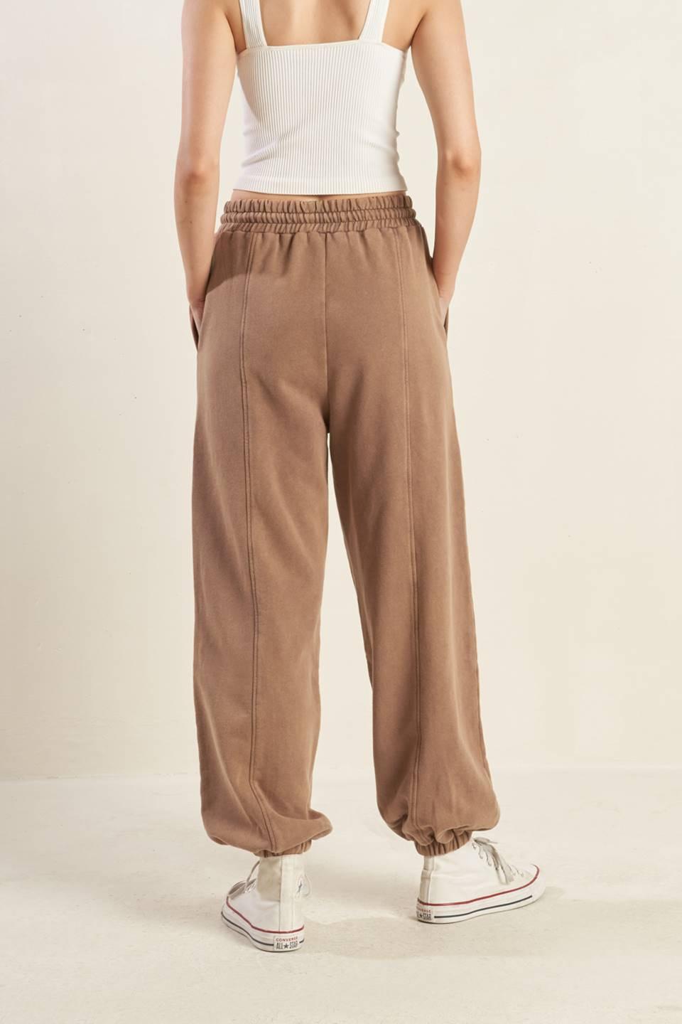 DELIGHTFUL DRAPE FRENCH TERRY JOGGER PANTS - Glamourous Grace