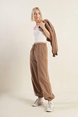 DELIGHTFUL DRAPE FRENCH TERRY JOGGER PANTS - Glamourous Grace