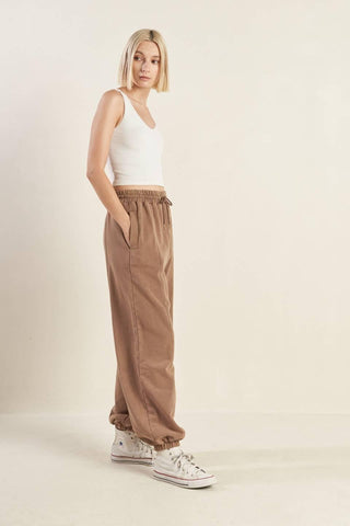 DELIGHTFUL DRAPE FRENCH TERRY JOGGER PANTS - Glamourous Grace