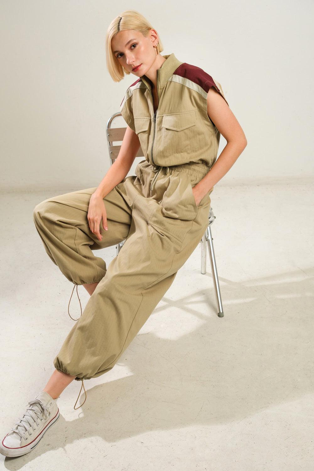 WAVE OF ELEGANCE WOVEN JUMPSUIT - Glamourous Grace