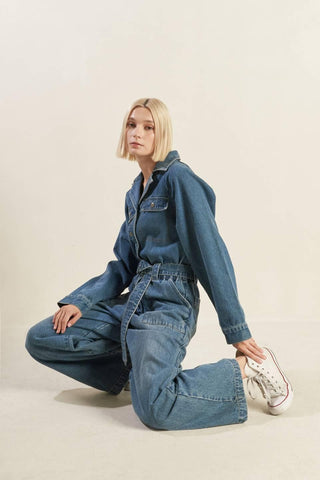 PERFECT MEET DENIM JUMPSUIT - Glamourous Grace