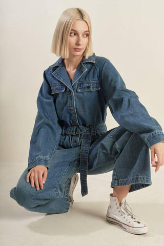 PERFECT MEET DENIM JUMPSUIT - Glamourous Grace