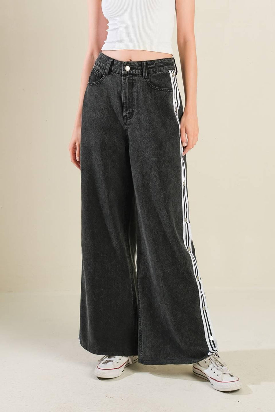 ELEGANT ELEVATION DENIM PANTS - Glamourous Grace