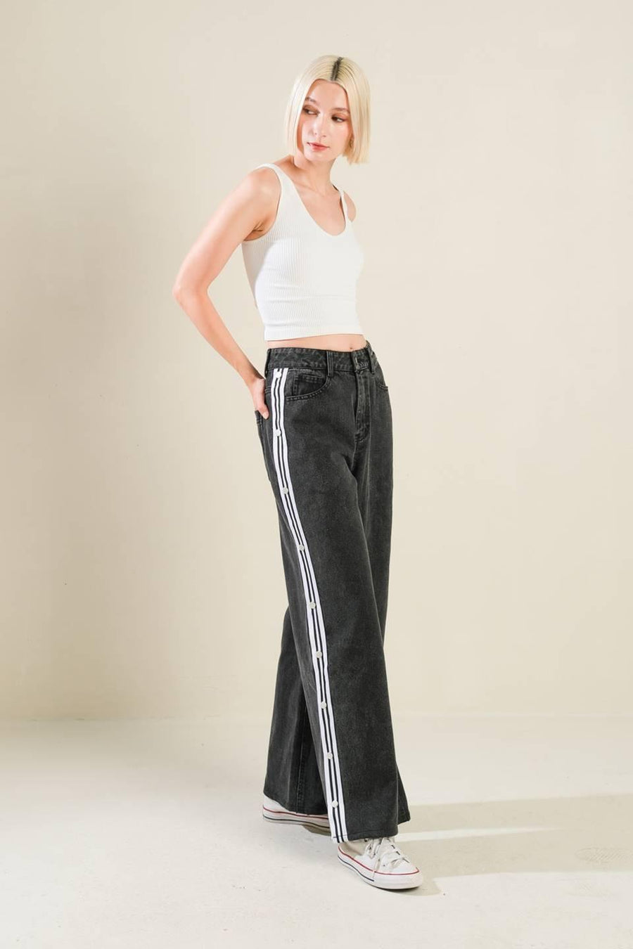 ELEGANT ELEVATION DENIM PANTS - Glamourous Grace