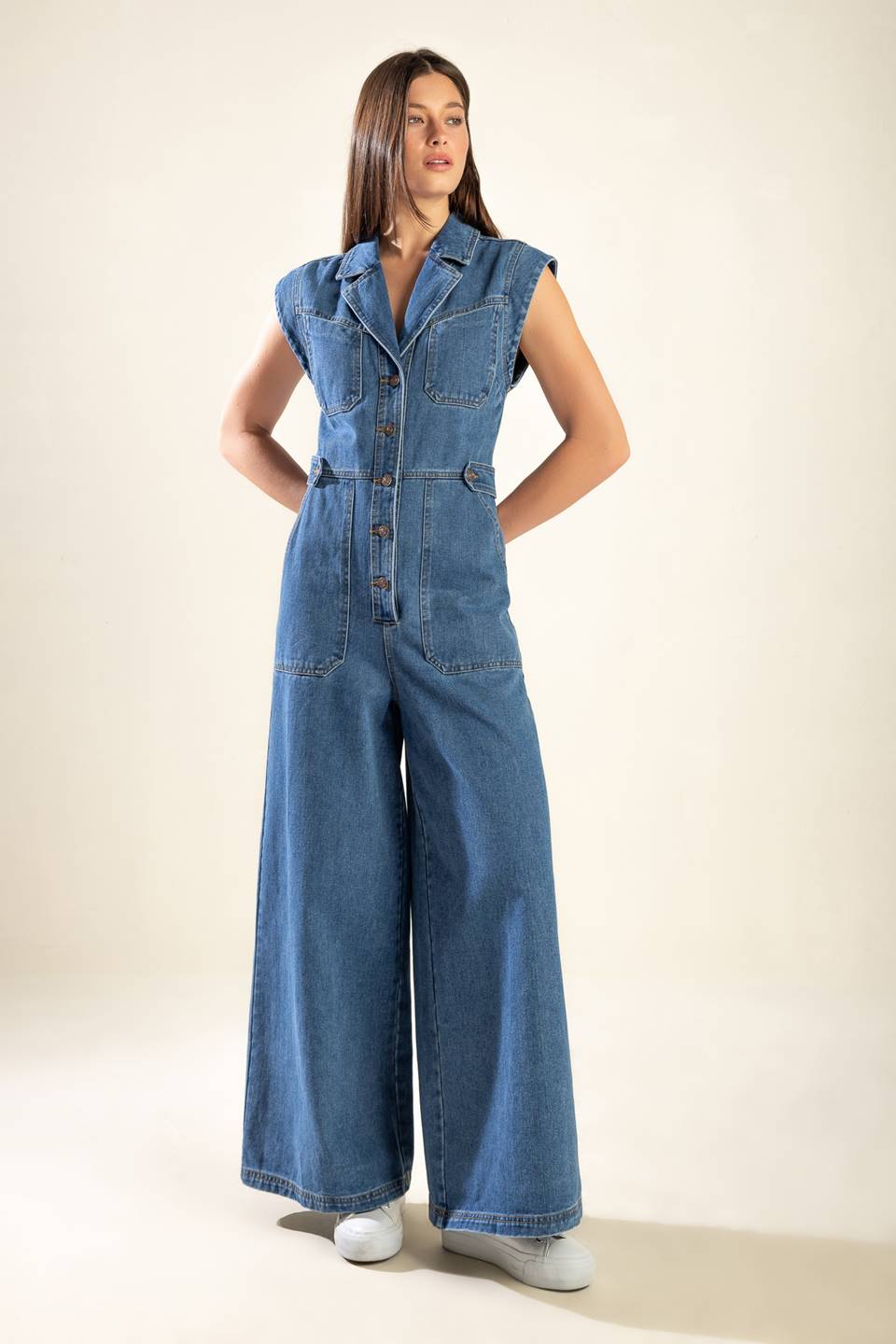 OVER YOU AGAIN DENIM JUMPSUIT - By Baano