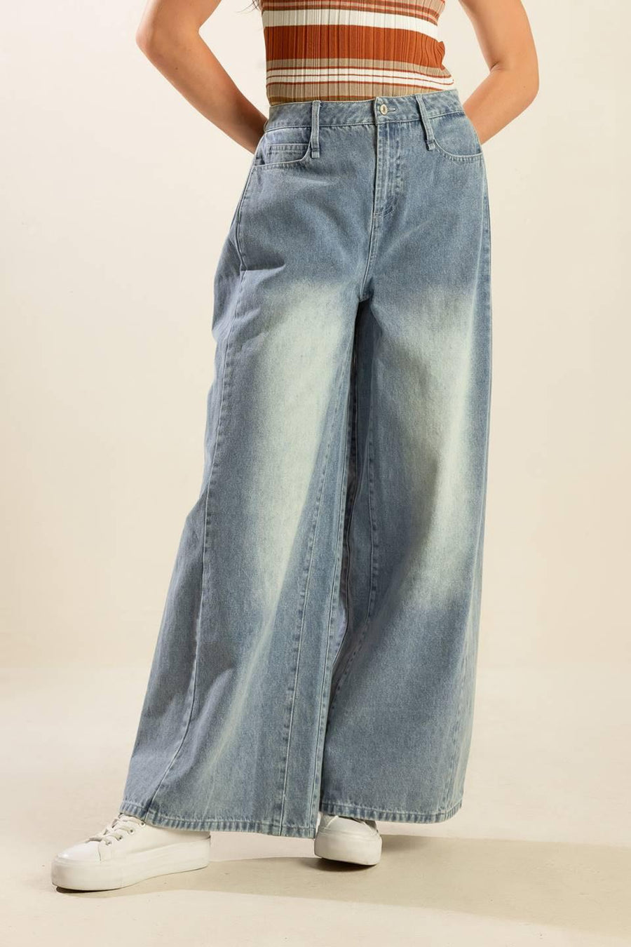 HIGH STAKES DENIM PANTS - Glamourous Grace