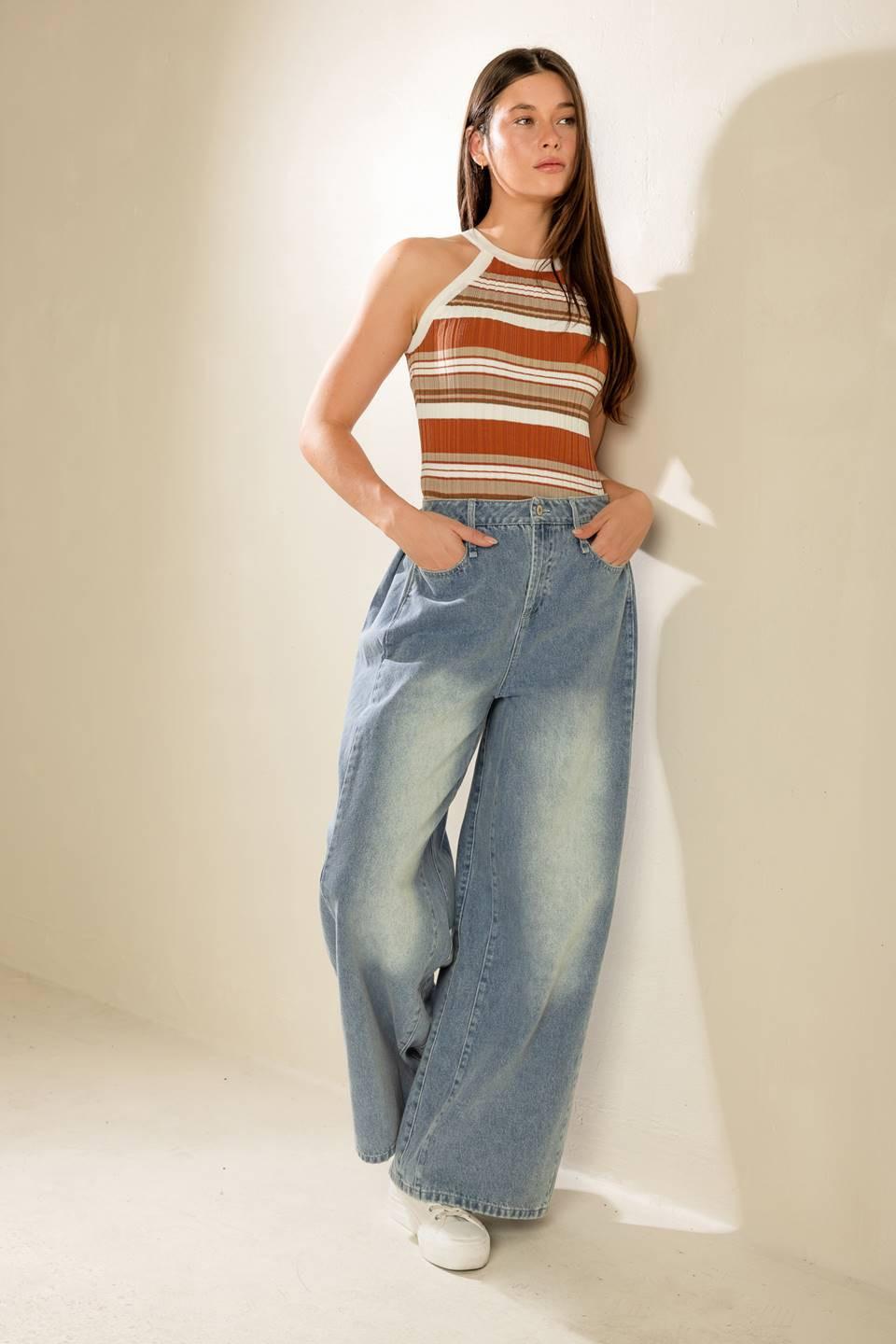 HIGH STAKES DENIM PANTS - Glamourous Grace