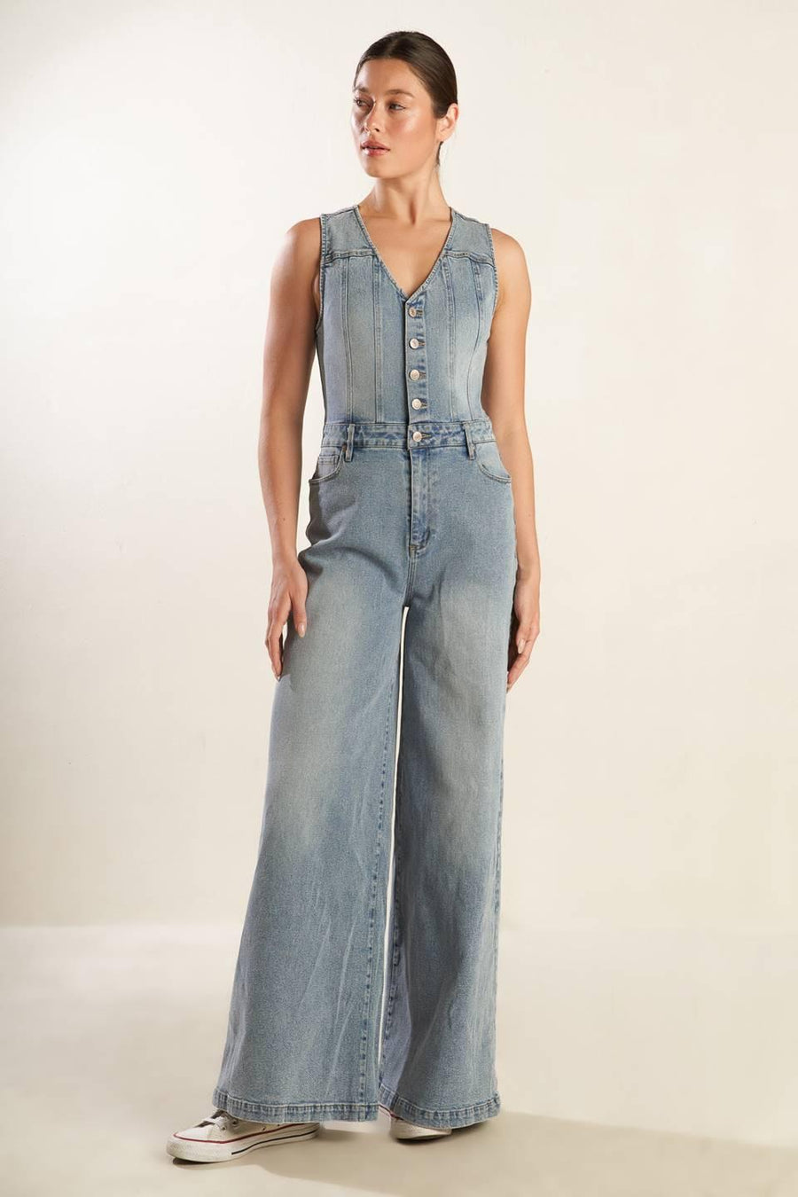 WALK WITH ME DENIM JUMPSUIT - Glamourous Grace