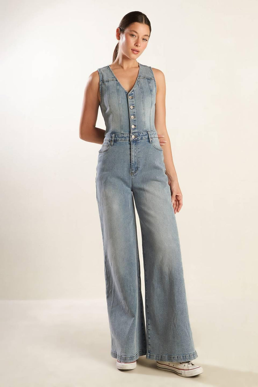 WALK WITH ME DENIM JUMPSUIT - Glamourous Grace
