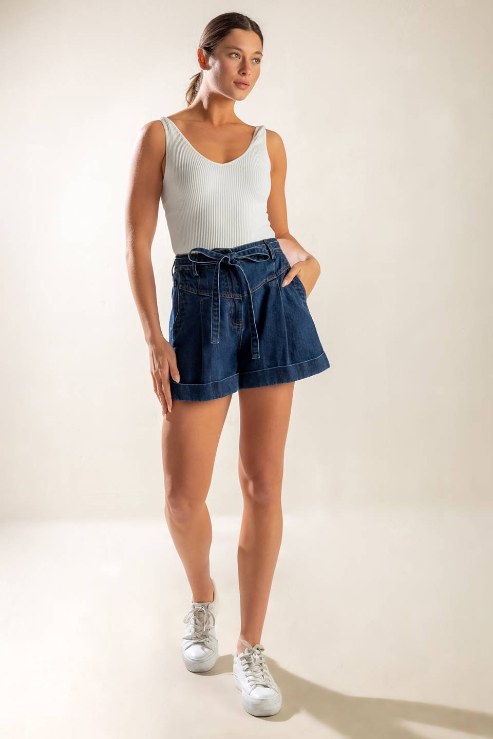 WALK IN THE PARK DENIM SHORTS - By Baano