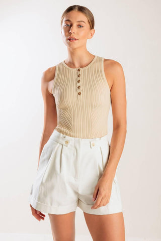 LOVE LETTERS WHITE WOVEN SHORT - Glamourous Grace